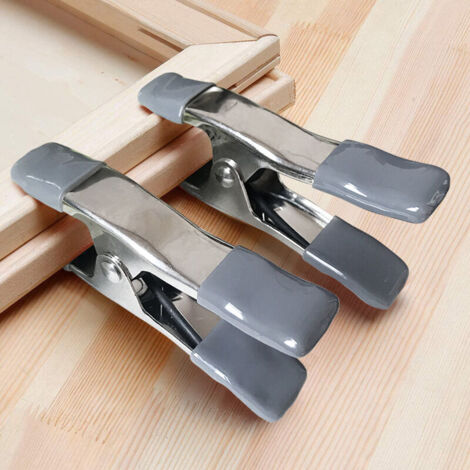 Pinces à ressort métalliques de 10 cm pour toiles de fond de studio photo, travail du bois, tissus de type A-frame et pinces pour robes de mariée (paquet de 2) (1/4)