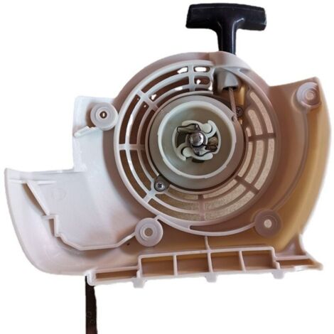 Ensemble de lanceur à rappel pour tronçonneuses Stihl MS 200T - Pièces de rechange d'origine pour le lanceur à rappel (poulie et corde) - Compatible avec les modèles MS200T et MS 200 T