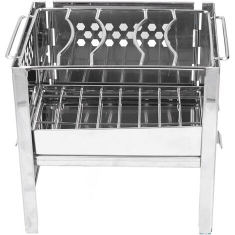 Poêle à Bois de Camping Pliable - Réchaud Portable pour Randonnée et Cuisine Extérieure (1/4)