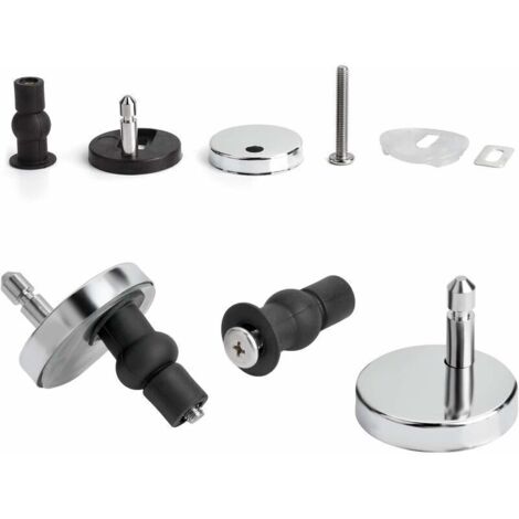 Charnières et fixations pour abattant de toilette Guazhuni – Une paire – Compatibles avec la plupart des abattants de toilette standard – Installation facile (1/4)