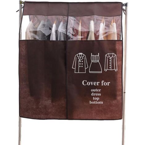 Housse de protection pour porte-vêtements, 90 × 110 cm, housse de protection respirante, étanche à la poussière et à l'humidité (1/4)