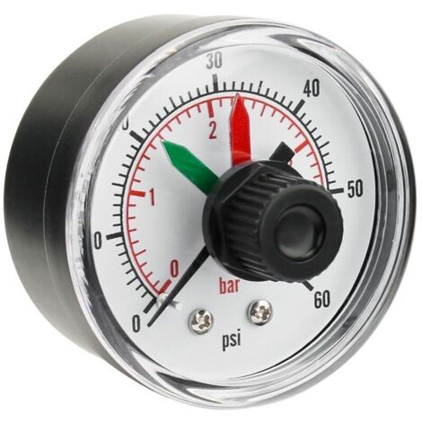 Manomètre ECX2712B1 en boîte avec cadran de rechange, compatible avec certains filtres, kit de manomètre d'origine et compatible, facile à remplacer. (1/4)