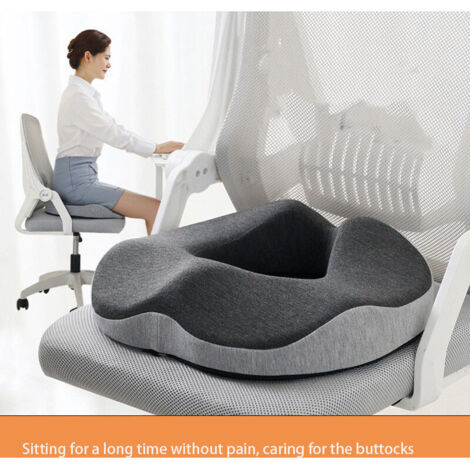 Coussin pour hémorroïdes, coussin de siège de bureau, confortable pour une position assise prolongée, coussin de chaise creux et respirant, bon pour les fesses, les lombaires et le coccyx.