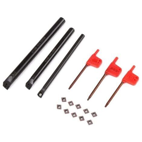 SUNXURY SCLCR Tour à aléser Support de barre de tournage interne,10 Inserts CCMT0602, 3Clés de Tour,Accessoire pour tour à métaux (1/5)