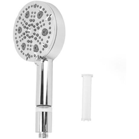 Douchette à main haute pression, 9 fonctions, jet de douche puissant, filtre à main, pomme de douche argentée (1/5)