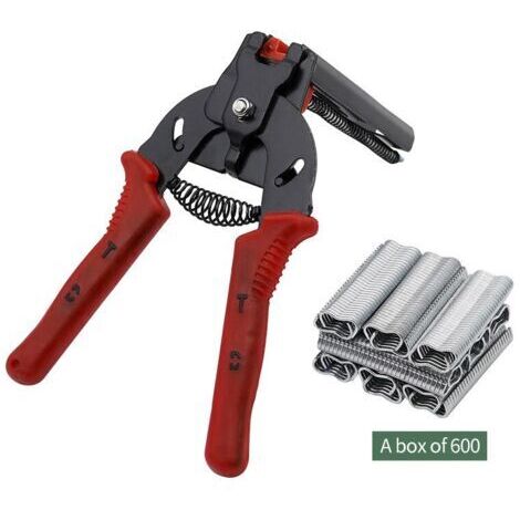 Kit de Pinces à Anneau de Porc de Type M Avec 600 Clips M, Pince de Fixation pour Cage de Volaille, Pince de Fixation pour ClôTure et Cages D'Animaux (1/5)