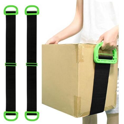 Sangle Demenagement 2 Pièces Sangle de Levage Sangle de Transport Meuble Réglable Sangles Déménagement Multifonction Sangle de Portage Déménagement pour Boîtes Meubles Sacs de Sable Matelas (1/5)
