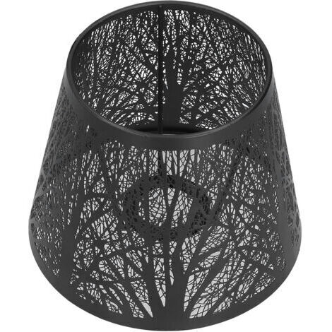 SUNXURY Abat-jour en fer forgé sculpté en forme d'arbre forestier E27 Mini abat-jour pour lampe de table chambre chevet DecorBlack (1/5)