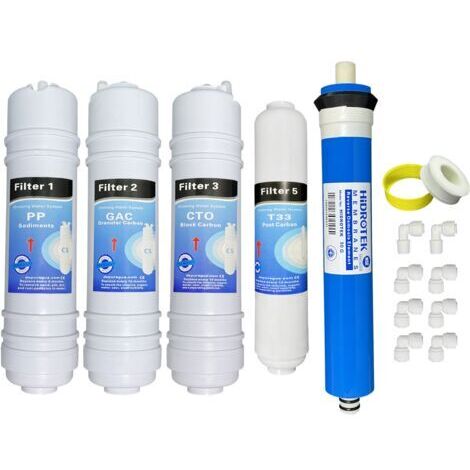 Jeux 4 filtres + membrane 50 GPD osmose inverse compatible CS (1/5)