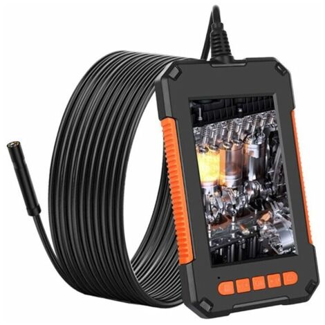 Caméra d'inspection 1080P HD – Écran LCD 4,3 pouces – Câble semi-rigide 5m – 8 lumières LED étanches pour inspection précise