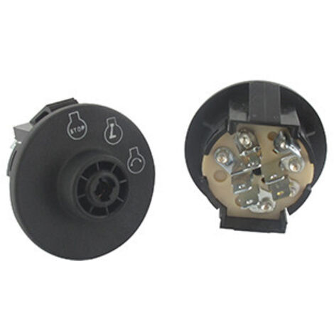 Contacteur à Clé 3 Positions, 6 Broches Adaptable Pour Machines Exmark Vantage, Toro Timecutter 2010 Et Tondeuses Grandstand. Re (1/2)