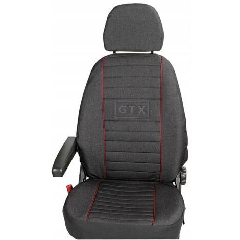 Couvre-siège avant sur mesure Citroën Jumpy II 2006-2016 – Tissu résistant – Mousse confort 6mm – Installation facile avec crochets