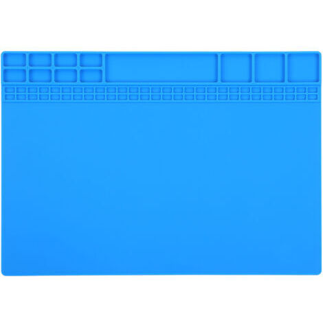 Tapis de réparation électronique en Silicone résistant à la chaleur, coussin d'isolation d'entretien, bleu foncé (1/5)