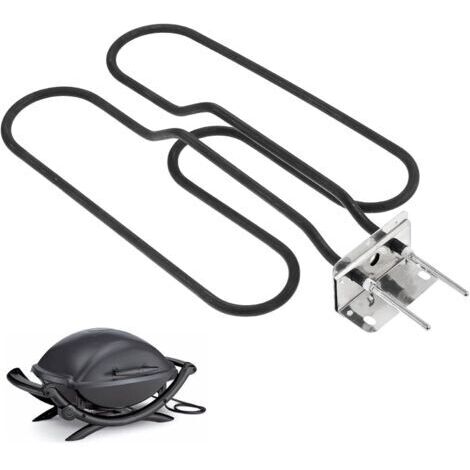 66631/65621 Éléments chauffants de rechange pour barbecue électrique Weber, compatible avec Weber Q140, Q1400, éléments chauffants Weber, acier inoxydable, spirale chauffante 230 V, 2200 W