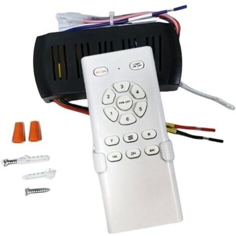Kit de Télécommande pour Ventilateur de Plafond à Conversion de Fréquence, avec Récepteur à Haute Tension à 6 Vitesses, Facile à Utiliser et, avec Une Finition Soignée. (1/5)