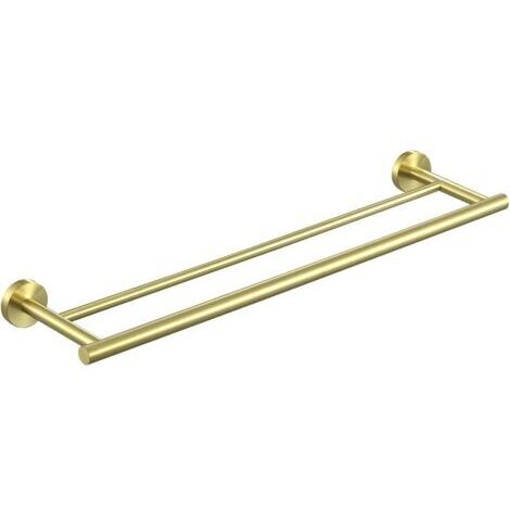 Porte-serviettes mural double en acier inoxydable SUS304 – Finition brossée – Longueur 60CM – Installation facile avec kit inclus (1/4)