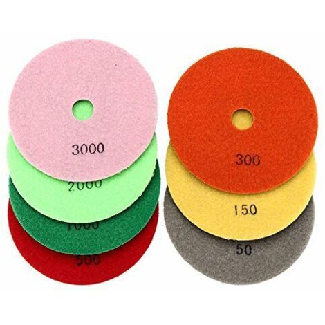 Tampons de polissage diamantés de 4 pouces, ponçage humide/sec pour