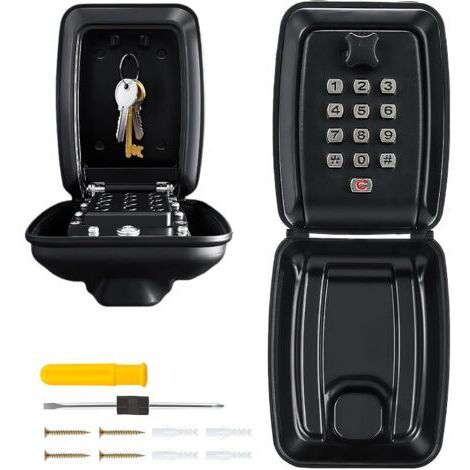 LaBlanc - Boite a Clefs Securisee Exterieur,Boite a Clé avec Code 12 Chiffres,Boite à Clé Sécurisée,Boite a Clef Étanche et Antirouille,Boite a Clefs Murale,Boîte à Clés pour Maison Usine Garage (1/5)