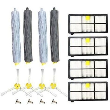 Kit Pièces accessoires pour Aspirateur iRobot Roomba serie 800 805 850 860 865 866 870 871 880 886 890 891 895 896 900 960 965 966 980, 16in1 (1/4)