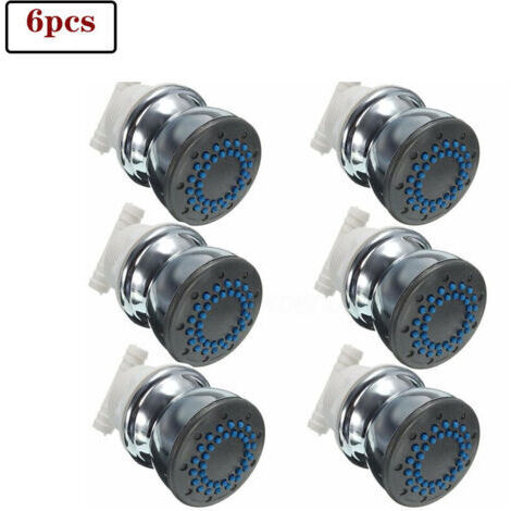 Ahlsen – Pommeau de douche 6 jets réglables – Hydromassage ultra mince – Économie d'eau – Installation facile – ABS blanc et gris (1/4)