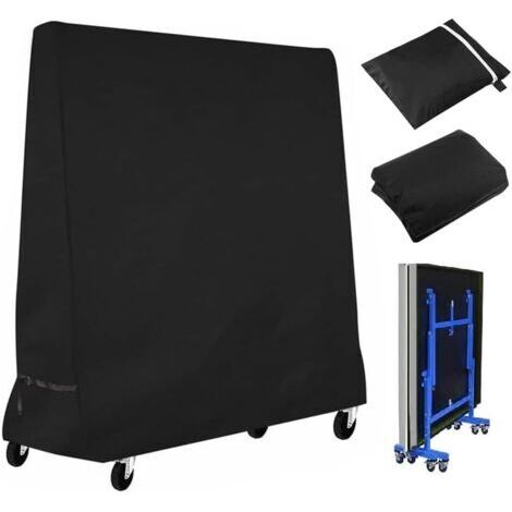 Housse de protection imperméable en polyester Oxford pour table de ping-pong, 165 x 71 x 185 cm, contre l'humidité et la saleté (1/5)