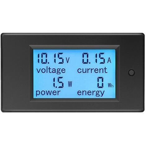 LaBlanc - Voltmetre Amperemetre DC 6.5-100V 20A, Tensionmetre Wattmetre Testeur Tension Courant Puissance énergie Numerique LCD énergiemètre (1/5)