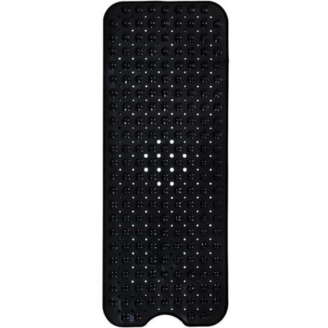 LaBlanc - Tapis de Bain antidérapant 100 x 40 cm Extra Long avec Ventouse résistante à la moisissure pour Usage de Salle de Bain (Noir) (1/5)