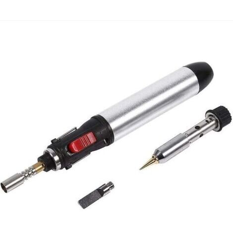 Ahlsen Kit de fer à souder au gaz - Kit de fer à souder sans fil au gaz butane 4 en 1 Torches de soudage à température réglable Outil Fer à souder sans fil (1/5)