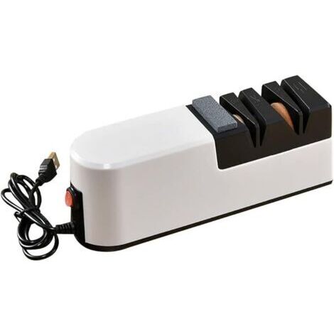 Ahlsen Aiguiseur de Couteaux éLectrique Rapide USB AffûTeur RéGlable Automatique 3 éTapes pour Couteaux Ciseaux AffûTeur Domestique (1/5)