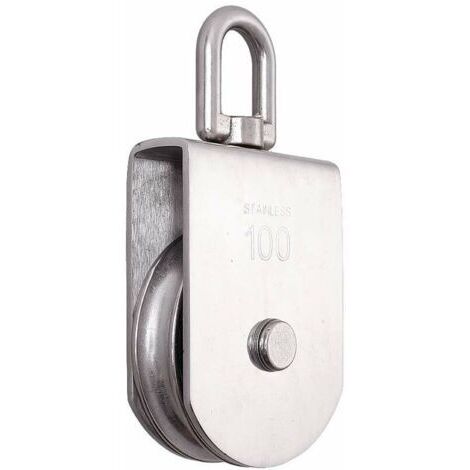 Ahlsen M100 levage rouleau à poulie unique chargement 1000 kg, bloc de poulie de corde de levage pivotant à roue unique en acier inoxydable 304 robuste (1/5)