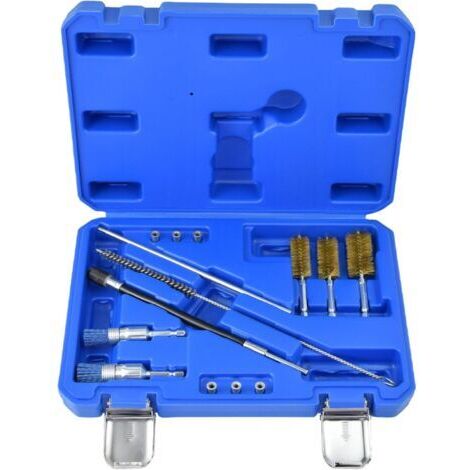 Kit De Nettoyage pour Injecteur,Kit De Nettoyage De Compartiment D’Injecteur,Kit Brosse Nettoyage Puit Injecteur Diesel Voiture,Ensemble D'Outils De Nettoyage pour Injecteur (14) (1/5)