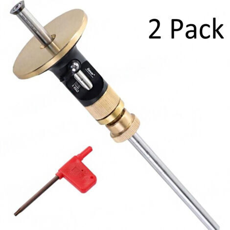 Trusquin de traçage, avec roue pour bois tendres et durs, tournevis inclus B, verrou de sécurité, fonction de micro réglage (Lot de 2) (1/5)