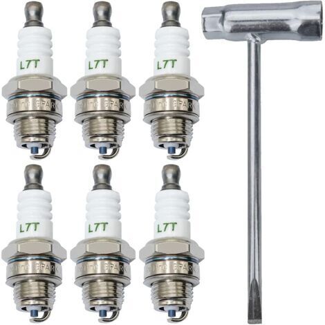 L7T BPMR7A Bougie d'allumage pour STIHL 009 010 011 012 015 MS170 MS170C MS171 pour Husqvarna 36 41 61 66 136 137 141 142, Remplace pour BPM7A BM6A RCJ6Y RCJ7Y WSR5F WS8E (1/5)
