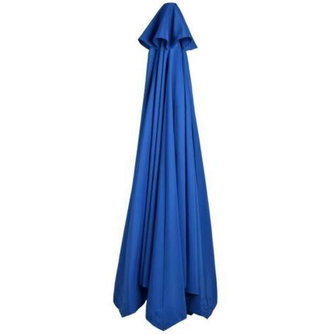 Jeffergarden Parasol extérieur, imperméable et résistant aux UV, toile de remplacement pour parasol de terrasse, sans armature, bleu, pour parasol de style 3m, 8 baleines (1/5)