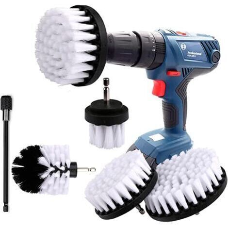 Brosse Nettoyage Perceuse 4pcs Brosse pour Perceuse Brosse de Jante Brosse Nettoyage Perceuse Nettoyage de Roue pour Jantes, Carrelage, Baignoire (1/5)
