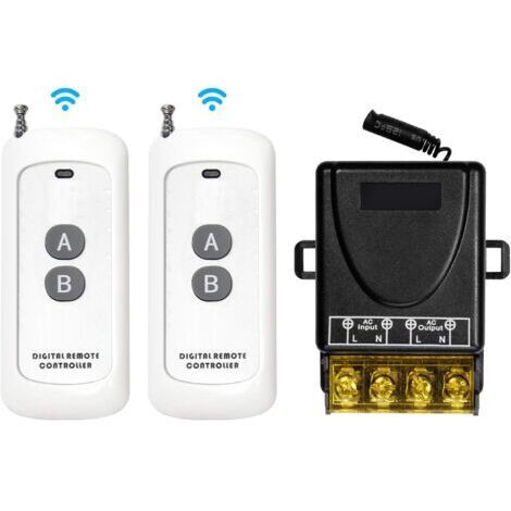 Commutateur à Distance sans Fil, AC 110V/220V/230V/240V RF Interrupteur télécommandé, 433 MHz récepteur de Module RF sans Fil pour Pompe à Eau, Industries de sécurité (1/5)