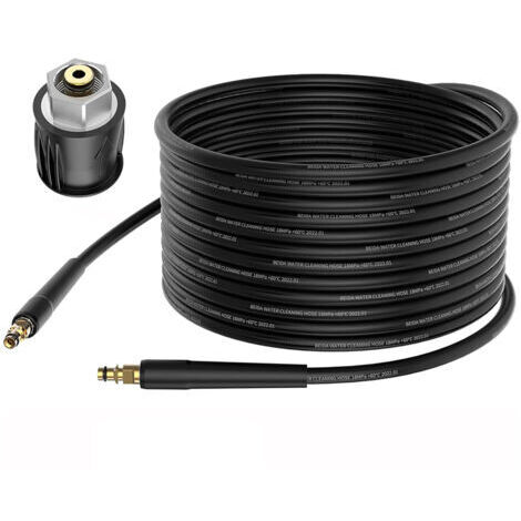 10 m Tuyau pour Kärcher nettoyeur haute pression, flexible pour Kärcher nettoyeur haute pression, Tuyau à haute pression pour Kärcher K2 K3 K4 K5 K6 K7 Connecteur rapide (1/5)