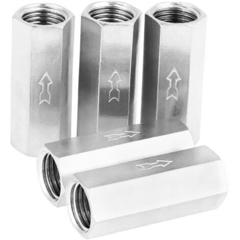 Clapet anti-retour d'air, 5 pièces en cuivre 1/4'' femelle fileté plein passage unidirectionnel clapet anti-retour de gaz compresseur dispositifs de contrôle accessoire pour air uniquement