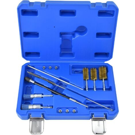 Kit De Nettoyage pour Injecteur,Kit De Nettoyage De Compartiment D’Injecteur,Kit Brosse Nettoyage Puit Injecteur Diesel Voiture,Ensemble D'Outils De Nettoyage pour Injecteur (14) (1/5)