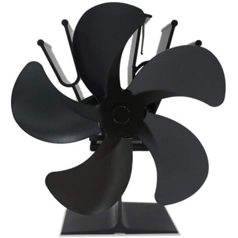 Ventilateur de cheminée à 5 panneaux - Ventilateur de cheminée à double tête - Fonctionnement silencieux - Ventilateur de poêle - Ventilateur de poêle à cheminée magnétique (1/5)