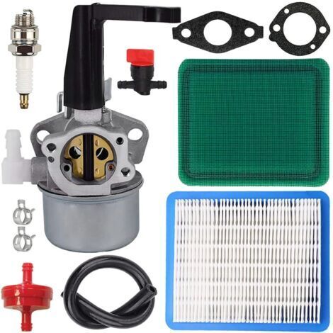 Carburateur pour Briggs & Stratton 110402 110412 215369 Moteur de Barre avec 696065 697422 Carburateur Filtre à air Bougie d'allumage Joints de Tuyau de Carburant (1/5)