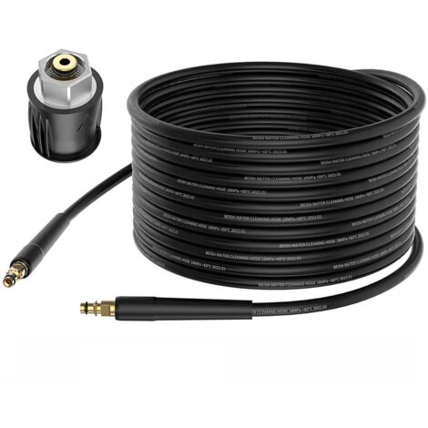 10 m Tuyau pour Kärcher nettoyeur haute pression, flexible pour Kärcher nettoyeur haute pression, Tuyau à haute pression pour Kärcher K2 K3 K4 K5 K6 K7 Connecteur rapide (1/5)