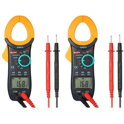 Pince Amperemetrique Numerique, Gamme Automatique,2000 Comptes - Capacitance Continuité Audible,multimetre,stylo testeur,pince amperemetrique (Lot de 2) (1/5)