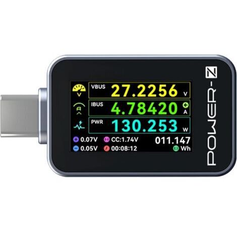 Power-Z C240 Testeur de puissance numérique portable USB-C, prend en charge jusqu'à 240 W et PD3.1 QC5.0, pour téléphones USB-C, ordinateurs portables, chargeurs et plus encore (1/5)