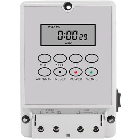 Interrupteur de minuterie de sonnerie d'école numérique, contrôleur de sonnerie automatique de micro-ordinateur intelligent ZTY-08 220 V 80 groupes de temps programmable (1/5)