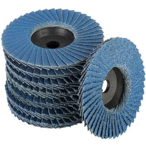Lot de 40 disques abrasifs lamelles,Disques abrasifs lamelles, 76 mm x 10 mm Grain 40/60/80/120, pour mtal, acier et bois, Recouvert de Disques lamelles Disques abrasifs,bleu (1/4)