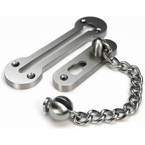 Chaîne de porte coulissante de sécurité extra épaisse en acier inoxydable 304 massif de 3 mm pour porte d'entrée (1/5)