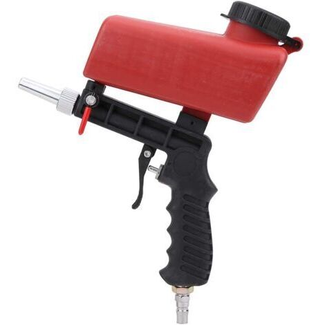 Ahlsen Sableuse pneumatique, Pistolet de sablage Portable portatif à Main, Pistolet de sablage, pour Tous Les abrasifs de sablage, élimination de la Rouille en métal, Pansement de détail (1/5)