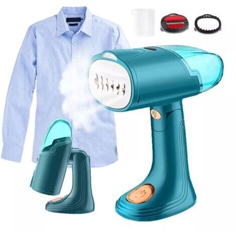 Ahlsen Défroisseur Vapeur ,Fer à Repasser Portable ,130ML,1500W, 10S Réchauffage Rapide, Clothes Steamer Handheld pour maison et voyage -Vert (1/5)