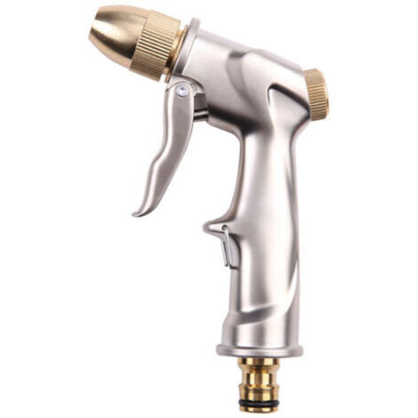 Ahlsen Pistolet d'arrosage métal Pistolet Arrosoir, bouton de contrôle de débit facile, Pulvérisateur de Jardin à haute pression professionnel, Puissant pour Lavage de Voiture, Arrosage de Jardin (1/5)